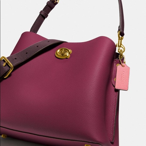 Coach Willow Shoulder Bag In Colorblock - Picture 2 of 14